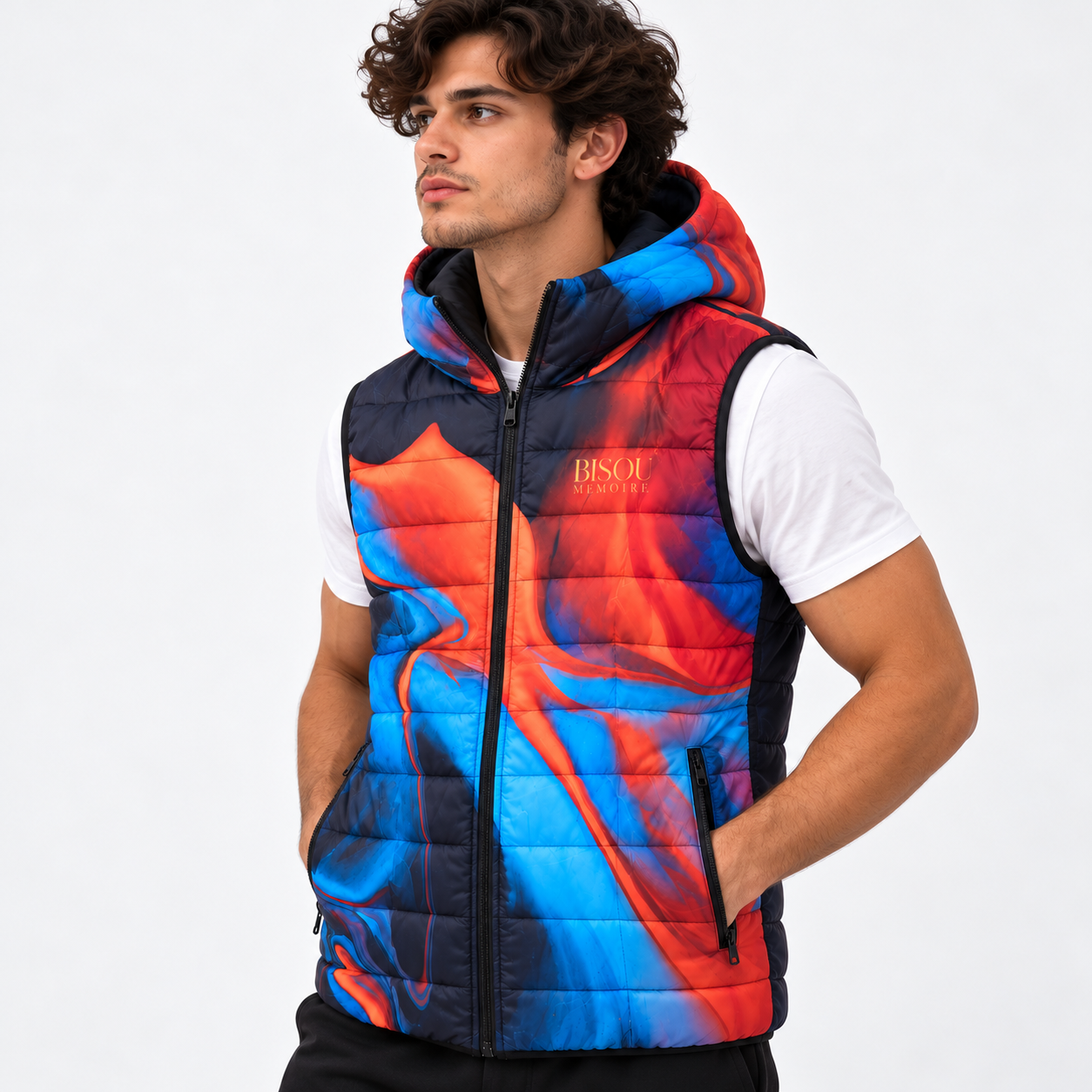 Secret Pastel Hooded Puffer Vest
