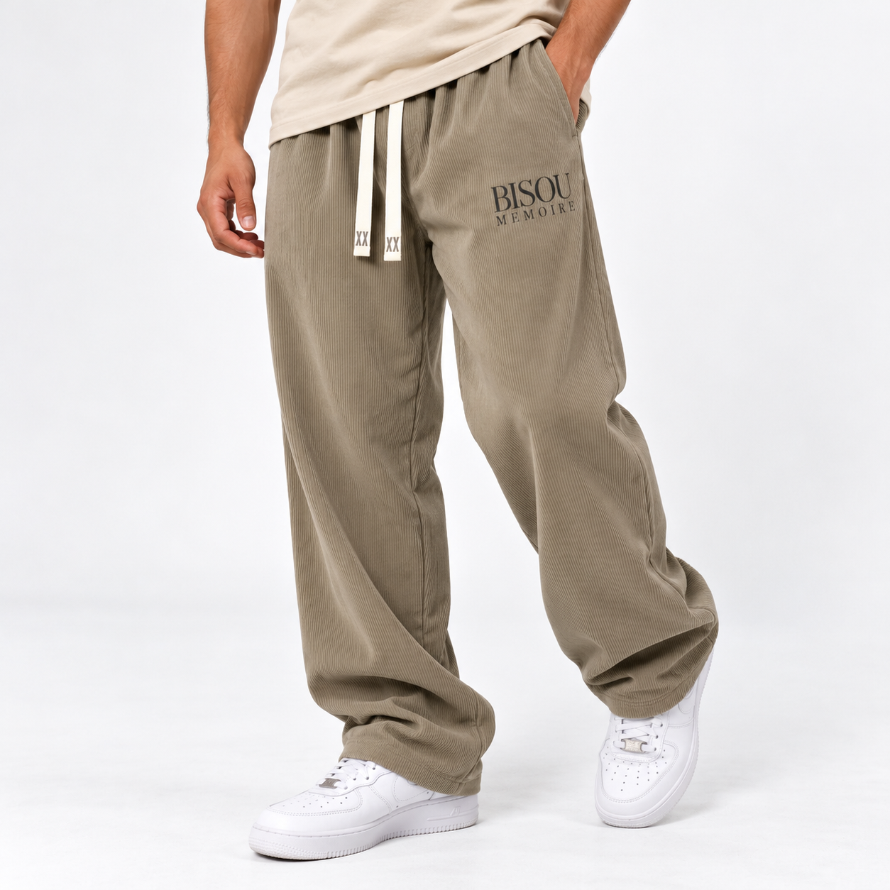 Relaxed Fit Wide-Leg Sweatpants