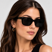Signature Black Rectangle Sunglasses