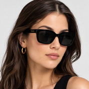 Signature Black Rectangle Sunglasses